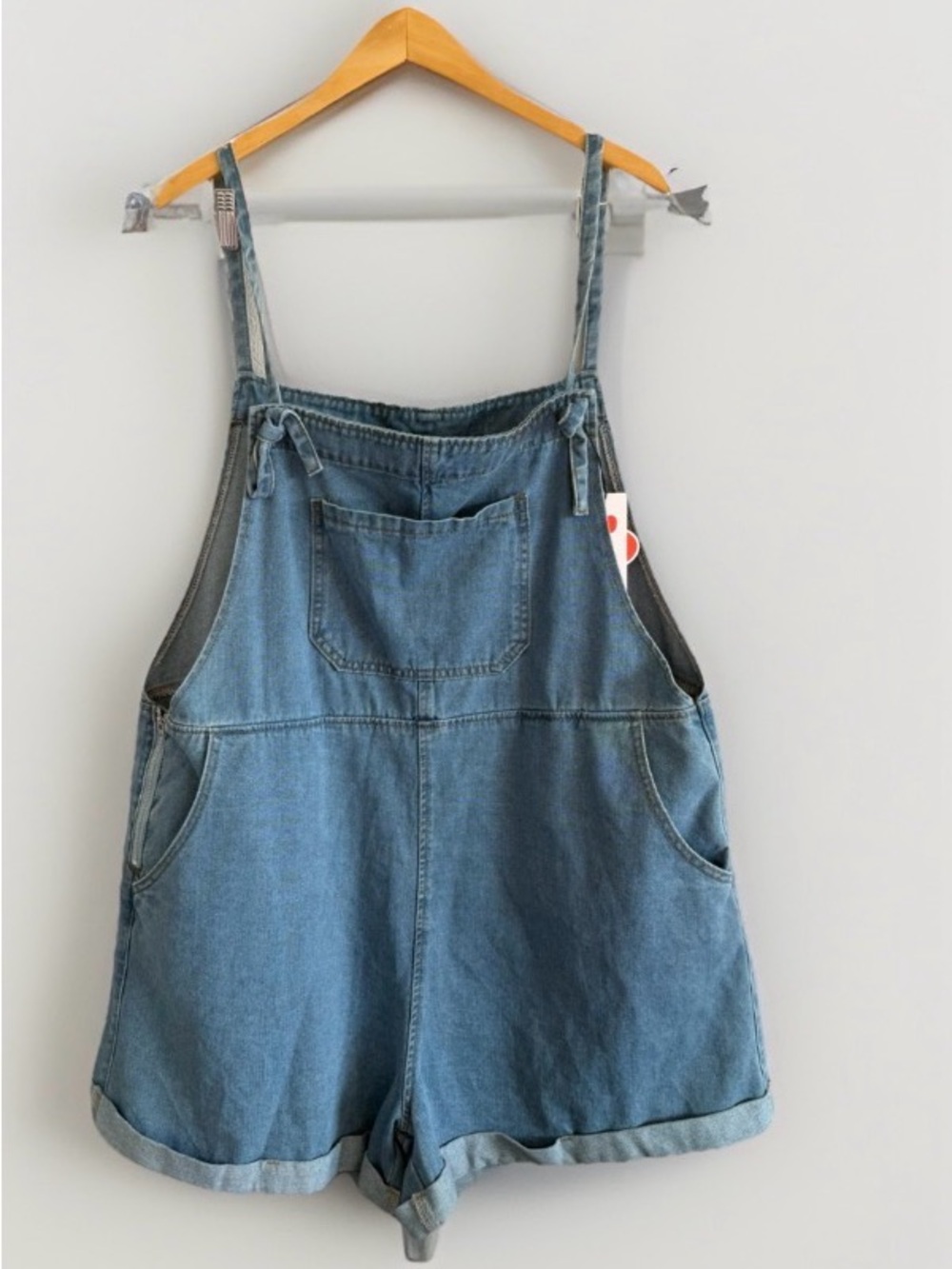 Cider Denim Short Overalls Romper Jumpsuit Shortalls 100% Cotton Wide Leg NWT